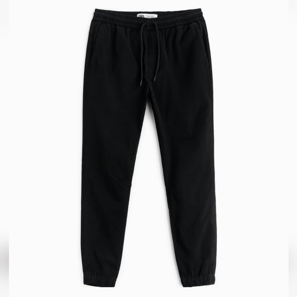 Zara Black Suede Joggers Size XS - Picture 1 of 7